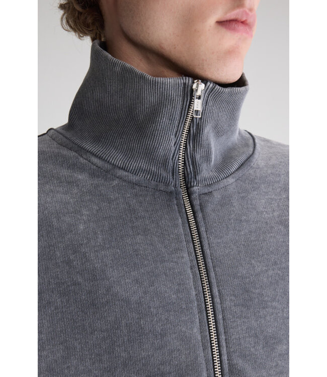 Bellerose Fabro washed black blue half zip