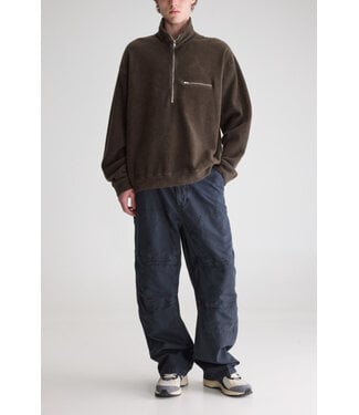 Bellerose Maber quarter zip fleece brown