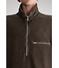 Bellerose Maber quarter zip fleece brown