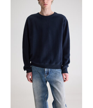 Bellerose Matt fleece crew sweater navy
