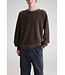 Bellerose Matt fleece crew sweater dark brown
