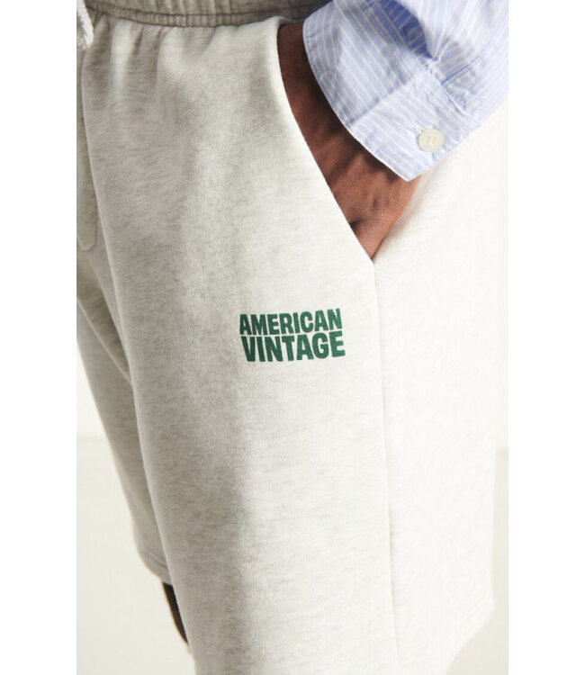 American Vintage baptown sweat short heather grey