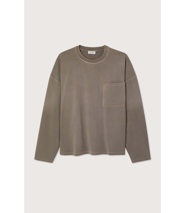 American Vintage Afoma longsleeve shirt grisou spray