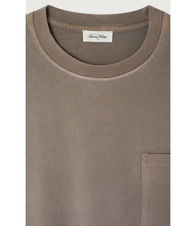 American Vintage Afoma longsleeve shirt grisou spray