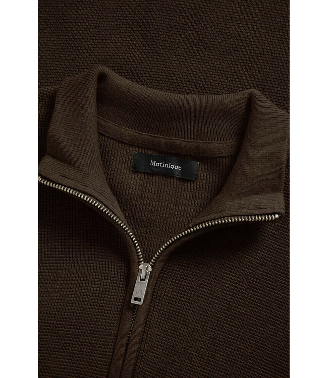 Matinique Malagoon half zip knit turkish cofee