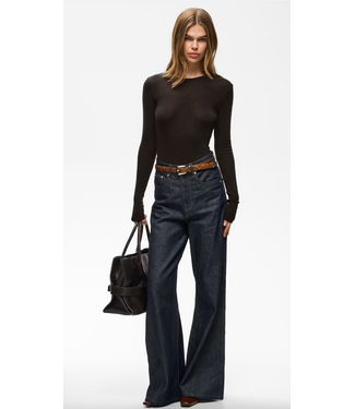 Gestuz GZninia longsleeve chocolate brown roundneck