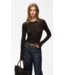 Gestuz GZninia longsleeve chocolate brown roundneck