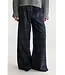 Bellerose Jenoa Wide Wool Trousers dark navy check