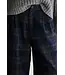 Bellerose Jenoa Wide Wool Trousers dark navy check