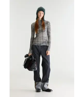 Bellerose Vinny62 Slim longsleeve grey/pink check A