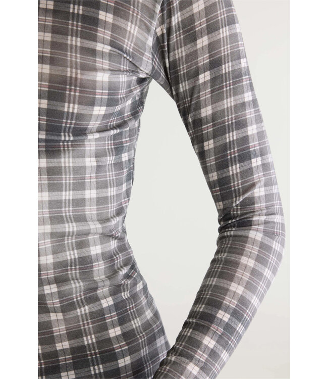 Bellerose Vinny62 Slim longsleeve grey/pink check A