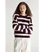 Bellerose Datus62 striped sweater Cordovan / Parchemin