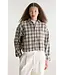 Bellerose JONNIE cropped check shirt black/crystal/natural