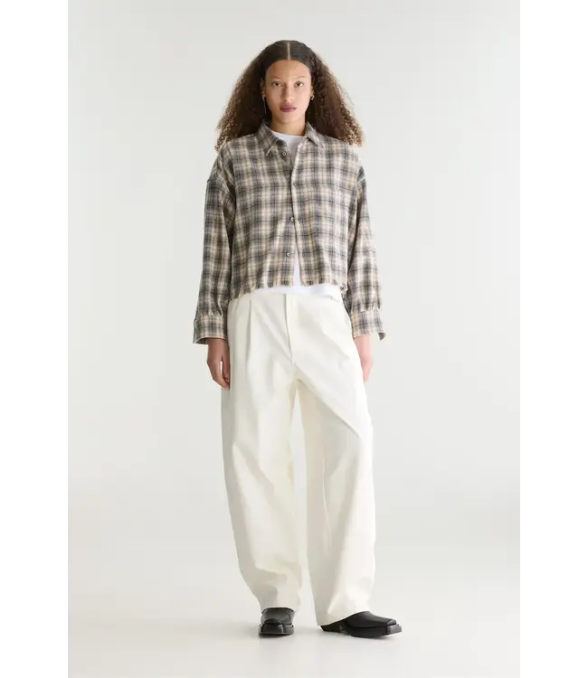 Bellerose JONNIE cropped check shirt black/crystal/natural