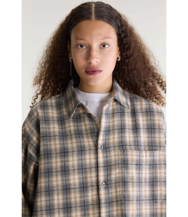 Bellerose JONNIE cropped check shirt black/crystal/natural