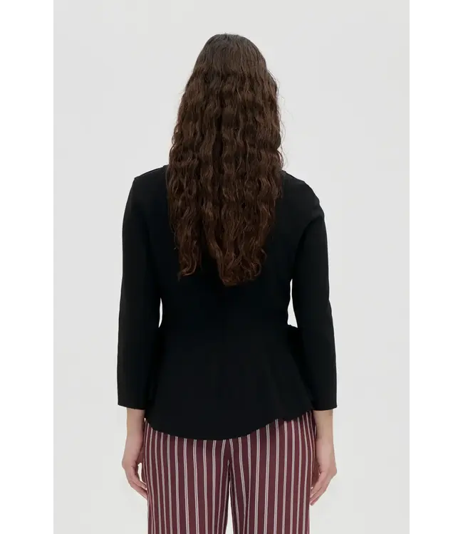 Stine Goya Flared Button-Up Top Black