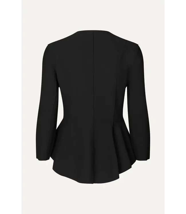 Stine Goya Flared Button-Up Top Black