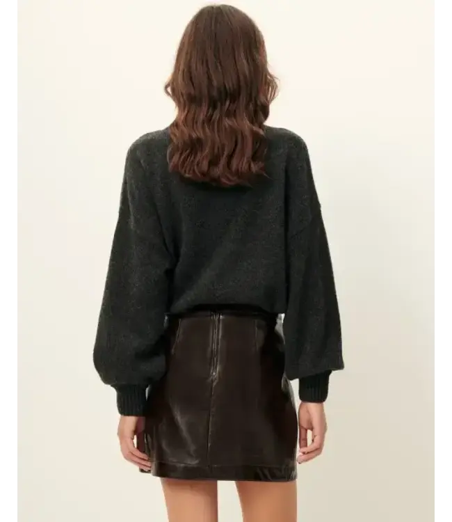 Sessùn Abby mini vinyle skirt browny