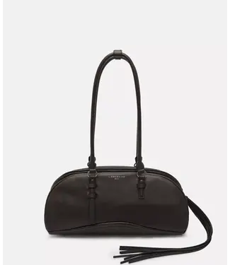 Satchel dark brown leather L