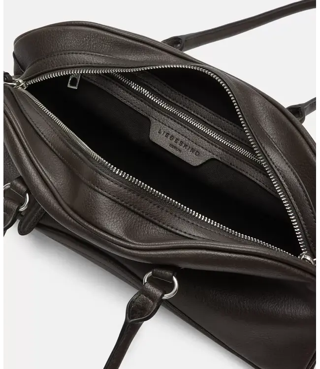 Satchel dark brown leather L