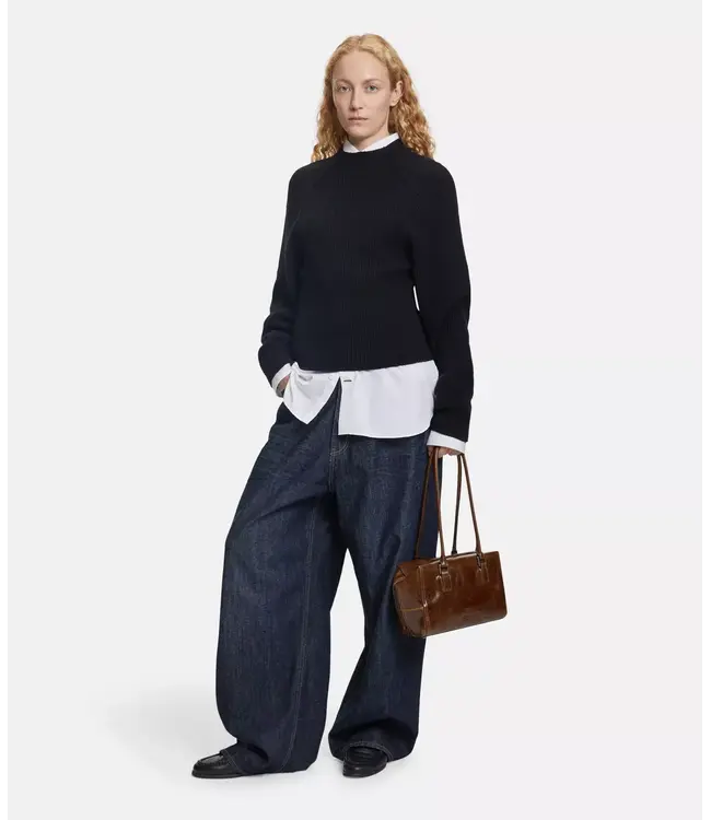 Satchel bag cognac lak leather
