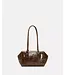Satchel bag cognac lak leather