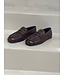 Posa Bardot loafer studs leather burgundy