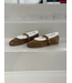 Posa moritz ballet flats suede fur tabacco