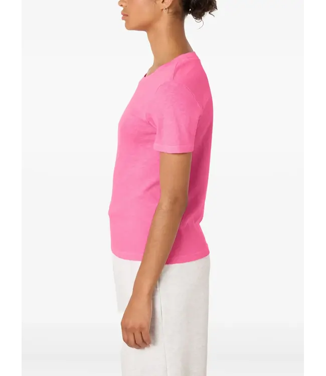 American Vintage Sonoma round-neck T-shirt Pink Acid Fluo