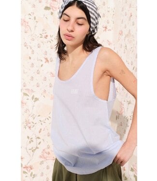 American Vintage eluabird top white blue stripe