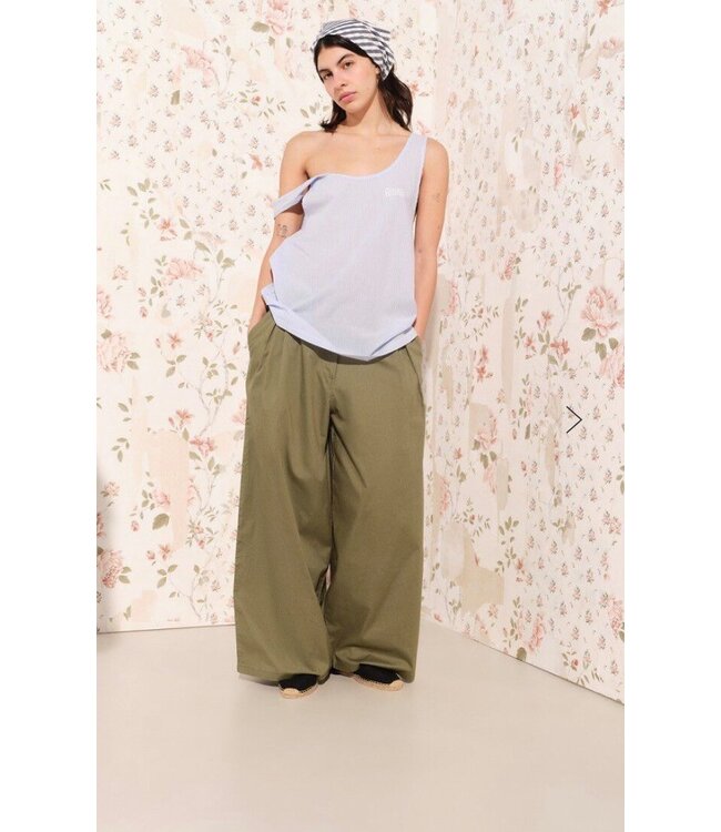 American Vintage eluabird top white blue stripe
