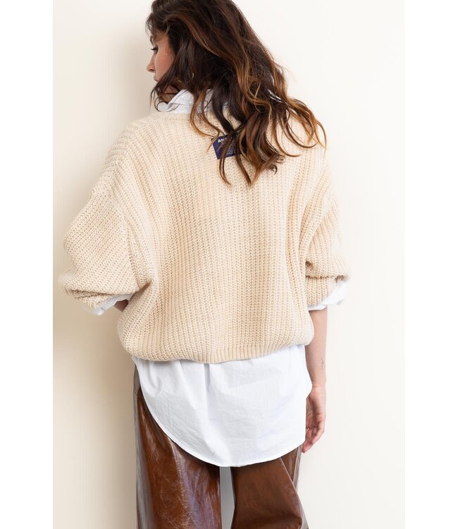American Vintage cyrow pull light beige knit