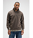 Butcher of Blue Army sweat half zip chestnut brown