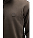 Butcher of Blue Army sweat half zip chestnut brown