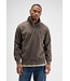 Butcher of Blue Army sweat half zip chestnut brown