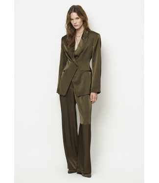 Dante 6 Jules Bold Satin Smart pants Moss Olive 3895