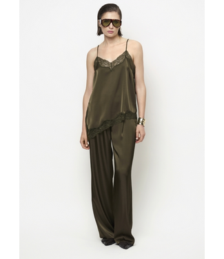 Dante 6 Dawna Bold Satin Lace camisole Top Moss Olive 3895