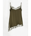 Dante 6 Dawna Bold Satin Lace camisole Top Moss Olive 3895