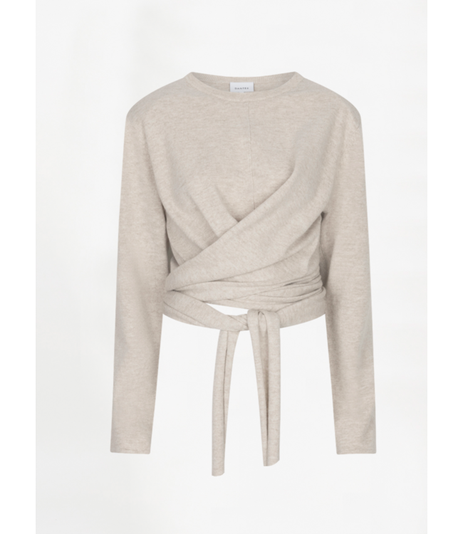 Dante 6 Benyo Knitted Wrap Top Warm Greige 1770