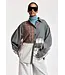 Essentiel Antwerp Kingsley grey patchwork shirt