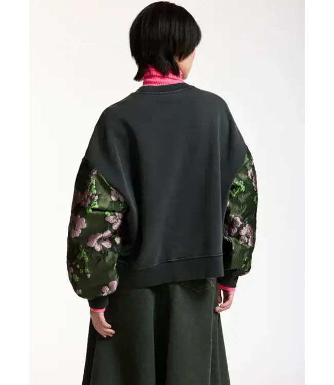 Essentiel Antwerp Kueer sweater charcoal green