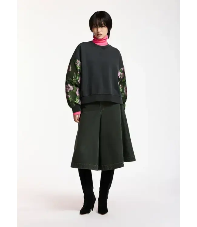 Essentiel Antwerp Kueer sweater charcoal green