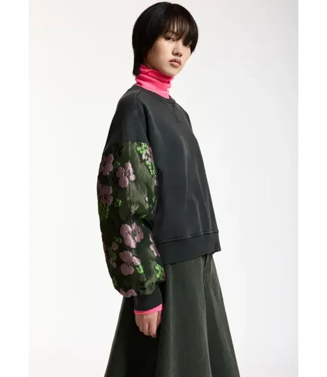 Essentiel Antwerp Kueer sweater charcoal green