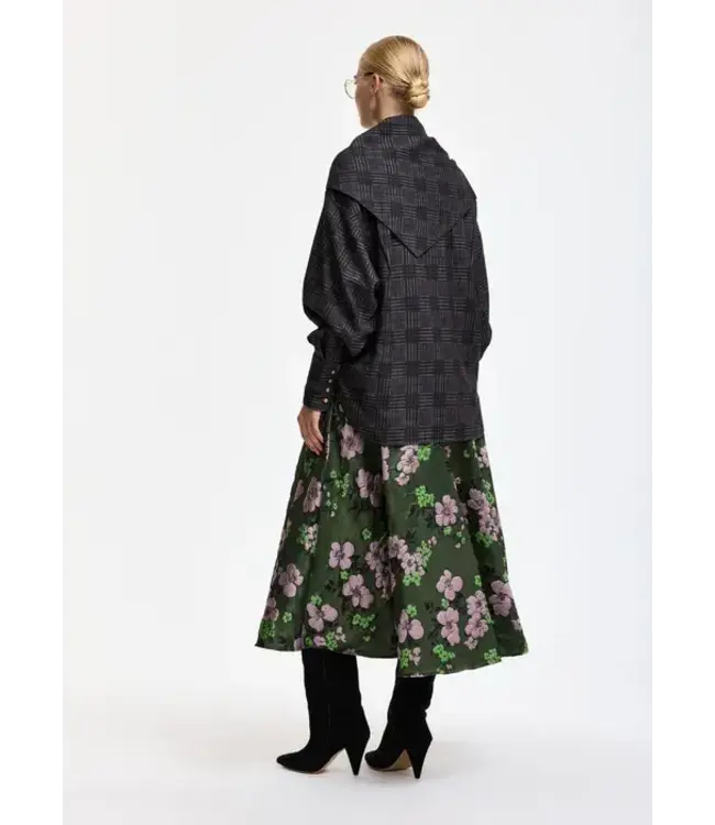 Essentiel Antwerp Kiss oversized shirt check dusty green