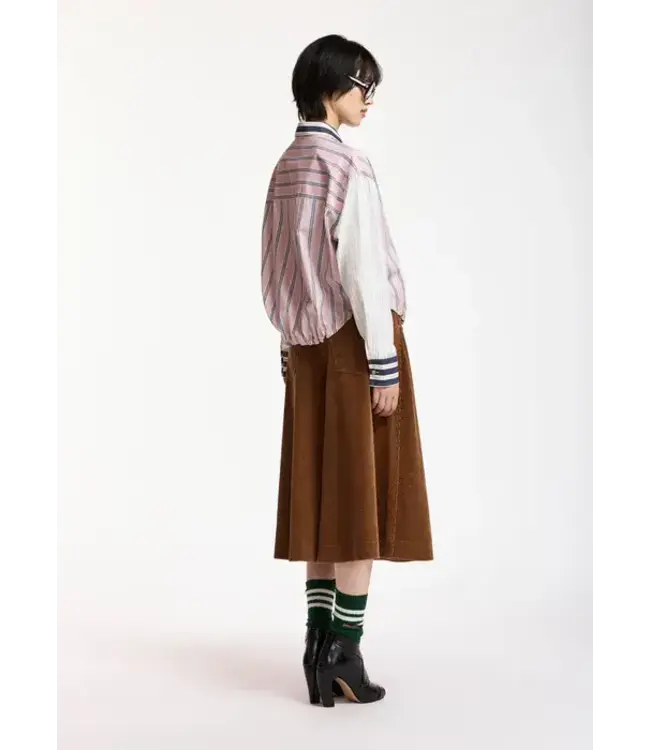 Essentiel Antwerp Kozef blouse pink combo steel pulse