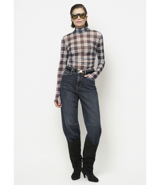 Dante 6 Casha Printed Check Mesh Top Multicolour 9990