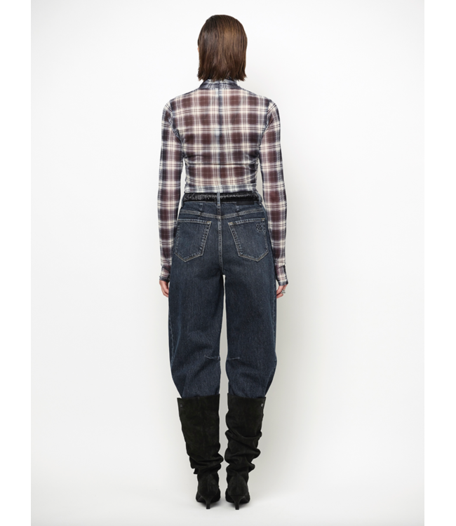 Dante 6 Casha Printed Check Mesh Top Multicolour 9990