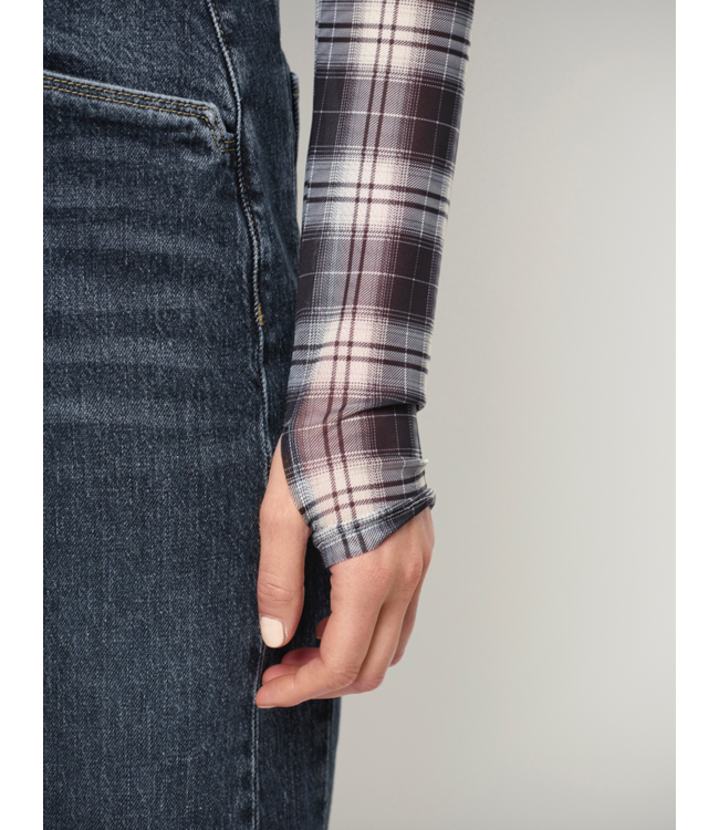 Dante 6 Casha Printed Check Mesh Top Multicolour 9990