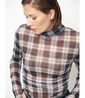 Dante 6 Casha Printed Check Mesh Top Multicolour 9990