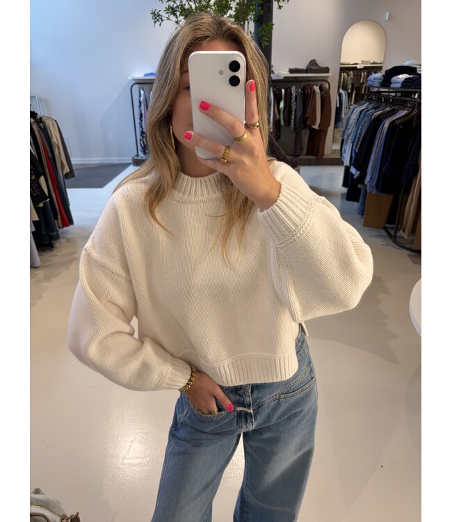 Sessùn spero longsleeve sweater fleur de sel